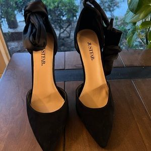 JustFab Black 4” heels